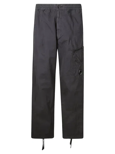 C.p. Company Microreps Boxy Lens Cargo Pants In Black