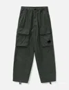 C.p. Company Microreps Peached Cargo Pant In Gray