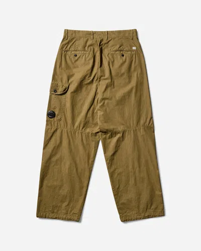 C.p. Company Microreps Peached Cargo Pants Capers In Green