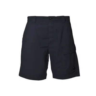 C.P. COMPANY MIDNIGHT BLUE COTTON 50-THREAD CARGO BERMUDA SHORTS