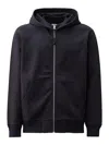 C.p. Company Brushed Cotton Fleece Full Zip Sweatshirt In Blue