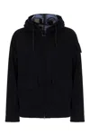 C.p. Company Hooded Jacket With Flap Pockets And Adjustable Cuffs In Black