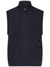C.p. Company Midnight Blue Sleeveless Jacket In Blue