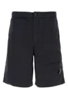 C.p. Company Navy Garment-dyed Shorts In Black