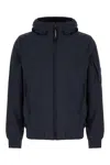 C.p. Company Midnight Blue Stretch Polyester Jacket In Black