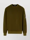 C.p. Company Sweatshirts Crew Neck In Brushed Emerized Diagonal Fleece Clothing In Green