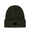 C.p. Company Military Green Ribbed Beanie In Green
