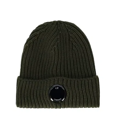 C.P. COMPANY C.P. COMPANY MILITARY GREEN RIBBED BEANIE