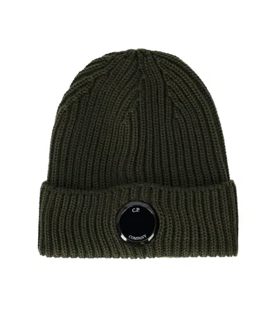 C.p. Company Military Green Ribbed Beanie