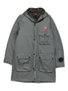 C.p. Company Mille Hooded Coat In Gray