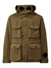 C.p. Company Mille Hooded Jacket In Brown