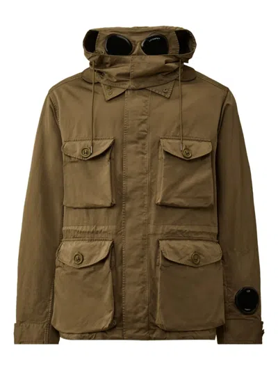 C.p. Company Mille Hooded Jacket In Brown