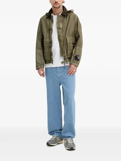 C.p. Company Mille Hooded Patch-pockets Jacket In Green