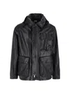 C.p. Company Versatile Hooded Jacket With Button And Pocket Features In Black