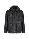 C.p. Company Mille Leather Jacket In Multi