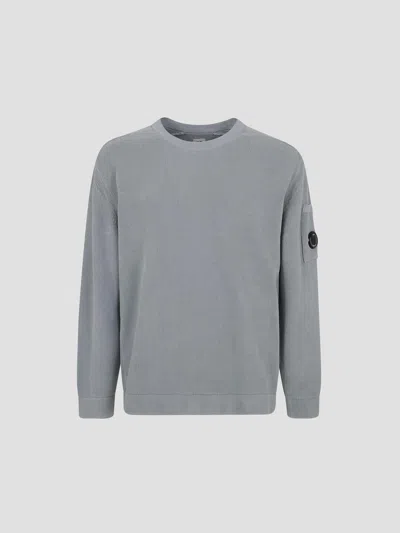 C.p. Company Cp Company Mini Lens Sweatshirt In Silver Blue