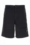C.p. Company Tailored Cargo Shorts With Distinctive Pocket Details In Black