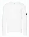 C.p. Company Knitwear Crew Neck In Merino Wool Felted Clothing In White
