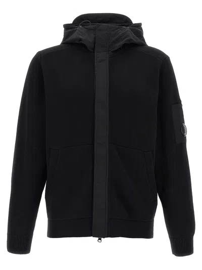C.p. Company Mixed Cotton Sweaters And Cardigans Black