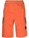 C.p. Company Multi-pocket Bermuda Shorts In Orange