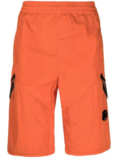 C.p. Company Multi-pocket Bermuda Shorts In Orange