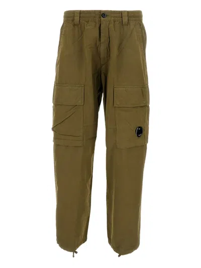 C.p. Company Multi-pocket Cargo Straight-leg Trousers In Green