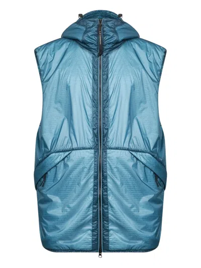 C.p. Company Nada Goggle-hooded Gilet In Blue