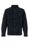 C.p. Company Corduroy Shirt With Chest Pocket And Long Sleeves In Totaleclipse