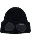 C.p. Company Cp Company Merino Wool Goggle Beanie In Navy Blue