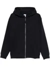 C.p. Company Navy Blue Zip-up Hoodie With Drawstring Hood And Logo
