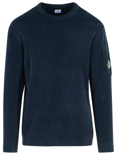 C.P. COMPANY C.P. COMPANY NAVY COTTON SWEATER MEN