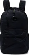 C.p. Company Navy Nylon B Lens Backpack In Total Eclipse 888