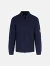 C.p. Company Navy Wool Blend Sweater In Blue