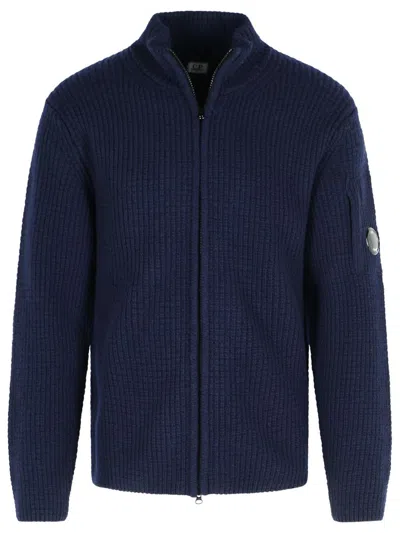 C.P. COMPANY C.P. COMPANY NAVY WOOL BLEND SWEATER