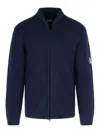 C.p. Company Navy Wool Blend Sweater In Blue