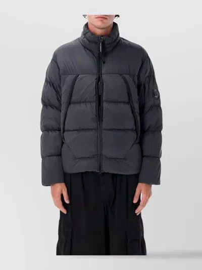 C.P. COMPANY NYCRA QUILTED PUFFER JACKET WITH HIGH COLLAR