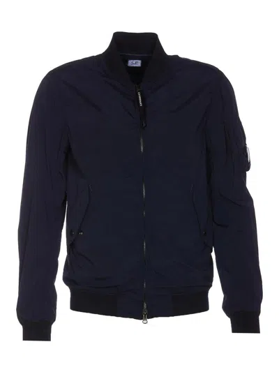 C.p. Company Nycra-r Bomber Jacket In Blue