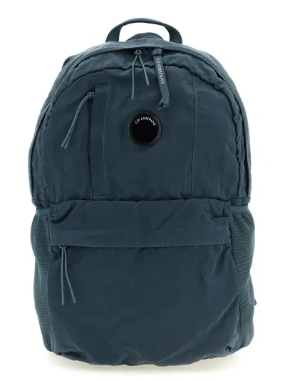 C.p. Company Nylon B Travel Backpack Adjustable Straps In Blue