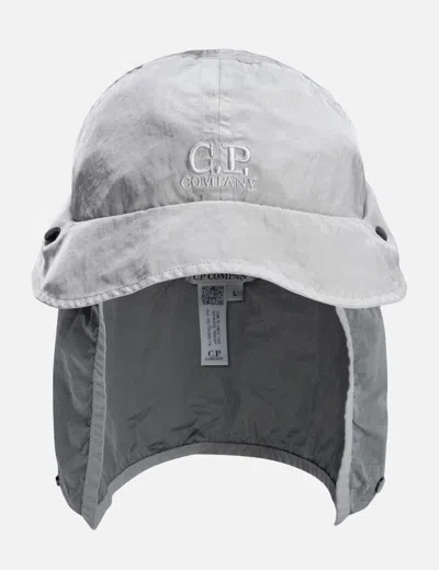 C.p. Company Nylon B Neck Flap Bucket Hat In Grey