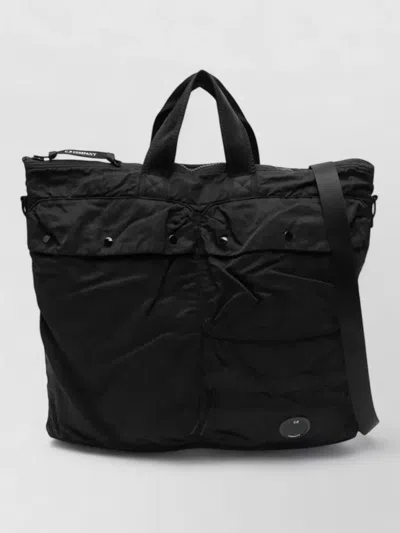 C.p. Company Nylon B Tote Bag Top Handles Strap In Black