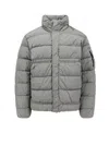 C.p. Company Nylon Down Jacket In Gray