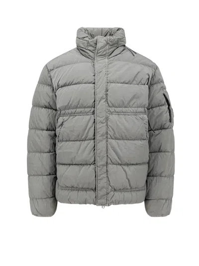 C.p. Company Nylon Down Jacket In Gray