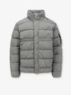 C.p. Company Nylon Down Jacket In Gray