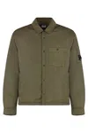 C.p. Company Lens-detail Padded Shirt Jacket In Green