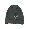 C.p. Company Men Moss Green Quilted Design Classic Hood Snap Button Fastening Flap Pockets Adju In Gray
