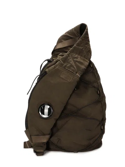 C.p. Company Nylon Shoulder Backpack B In Green