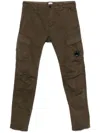 C.p. Company Mens Stretch Satin Cargo Pants In Green