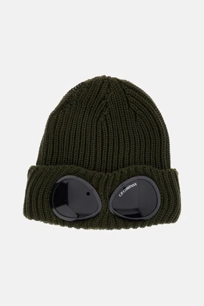 C.p. Company Olive Green Wool Cap