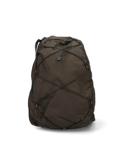 C.P. COMPANY ONE-SHOULDER LOGO BACKPACK