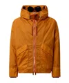 C.p. Company Opal Goggle Down Jacket In Orange